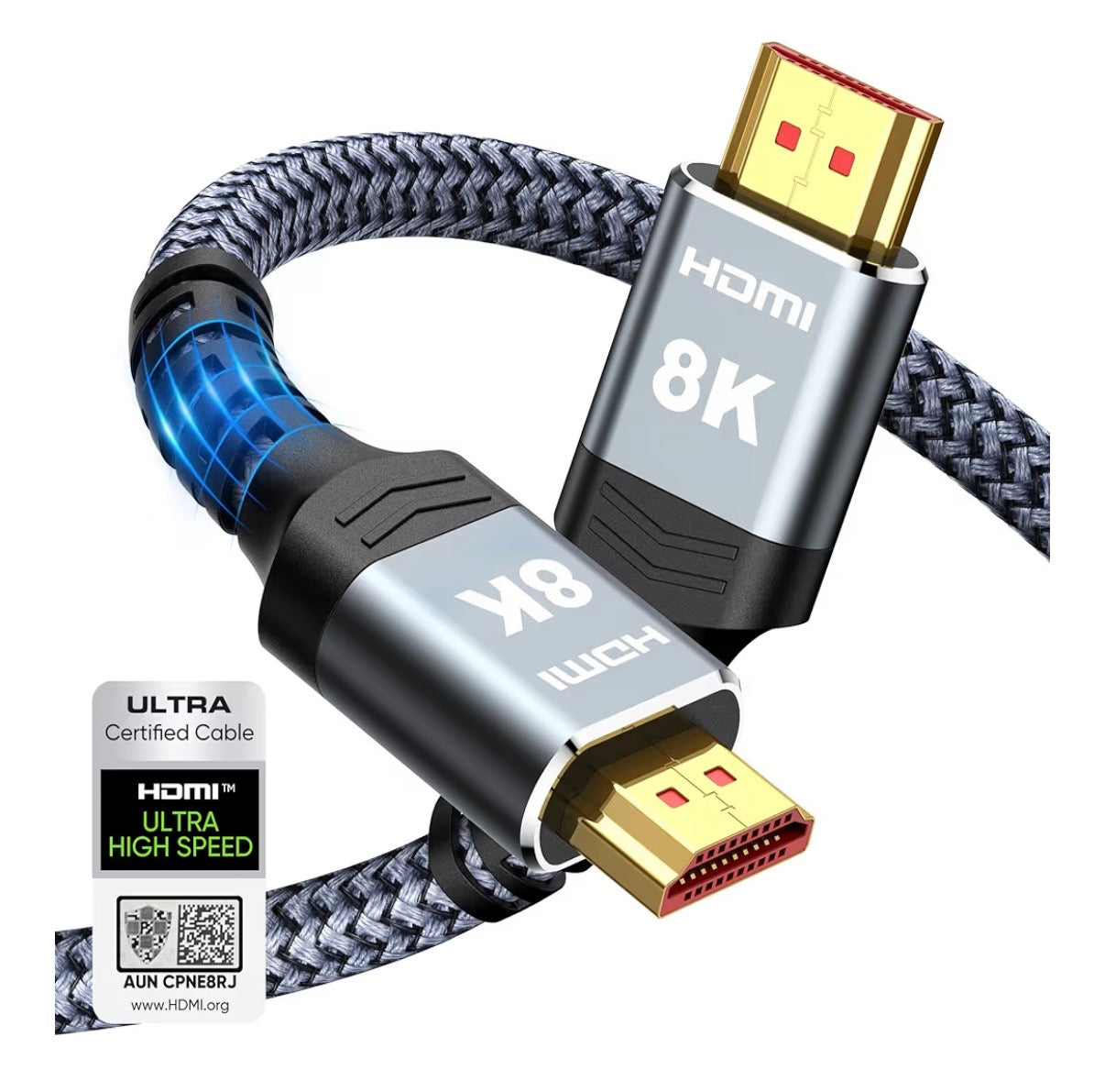 Highwings 8K Ultra High Speed HDMI Cable (48Gbps) 2M (6.6ft.)