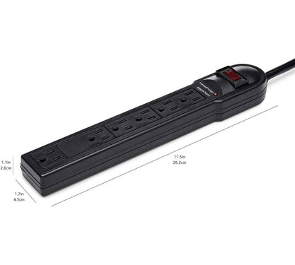 Amazon Basics 6-Outlet Surge Protector Power Strip